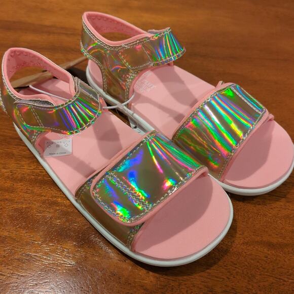 See Kai run girls iridescent Logan Velcro SandalLittle Kids Size 10&12 available - Picture 5 of 7